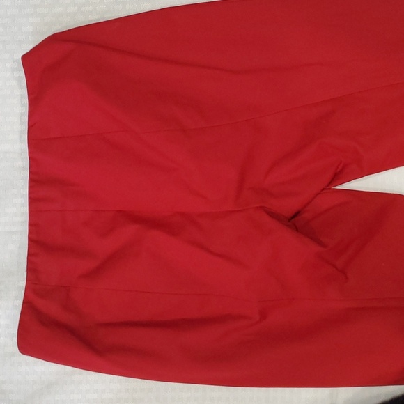 Theory Alettah approach red stretch pullon women's crop pants size 2 - Picture 11 of 12